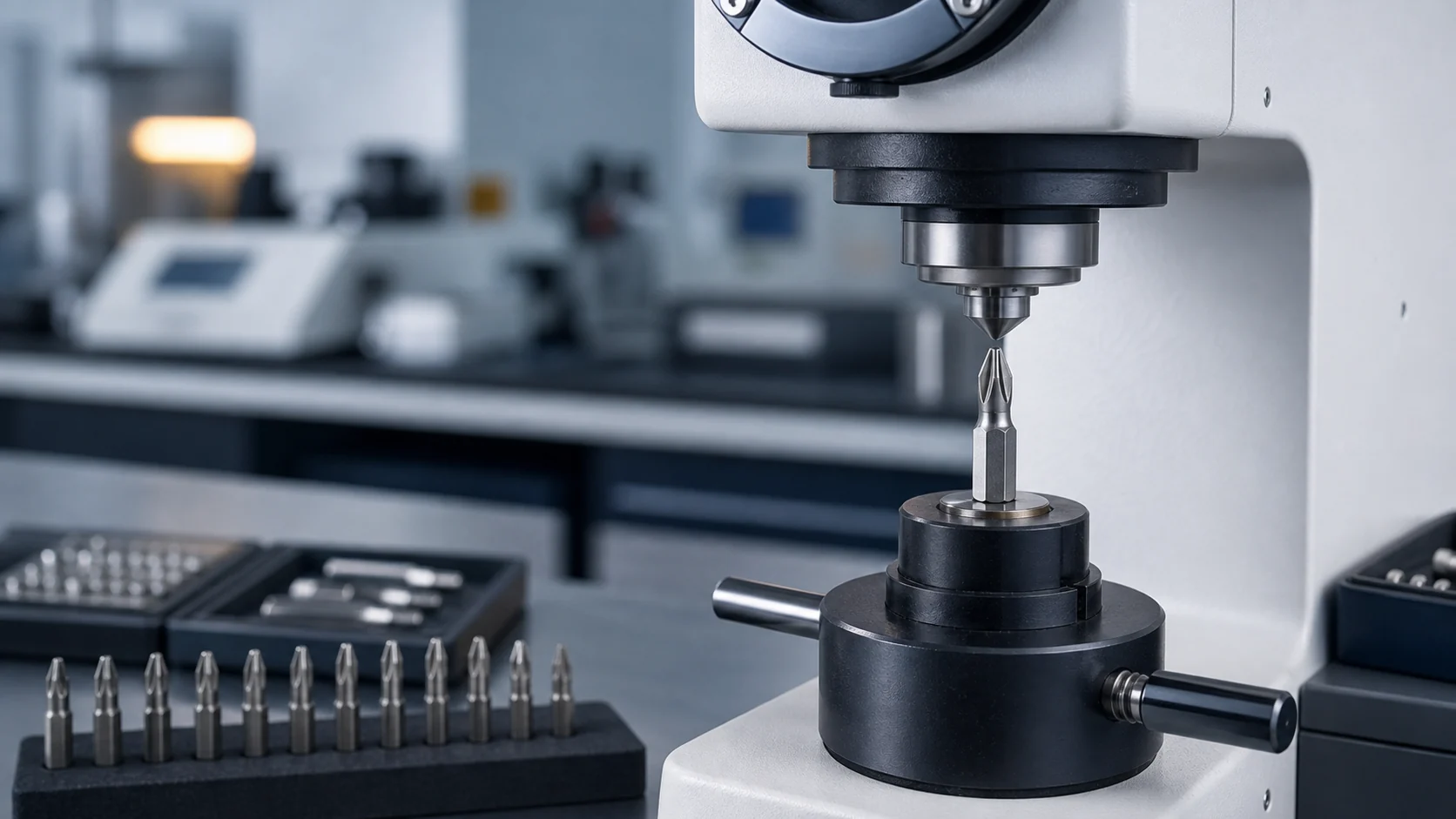 Hardness inspection for screwdriver steel bits